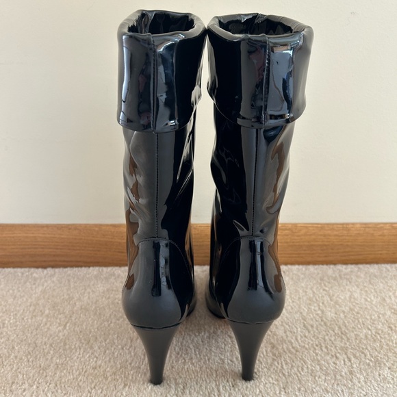 NIB IRO Paris Ully Patent-Leather High Heel Boots in Black - FR 40 / US 8.5 - Picture 8 of 16